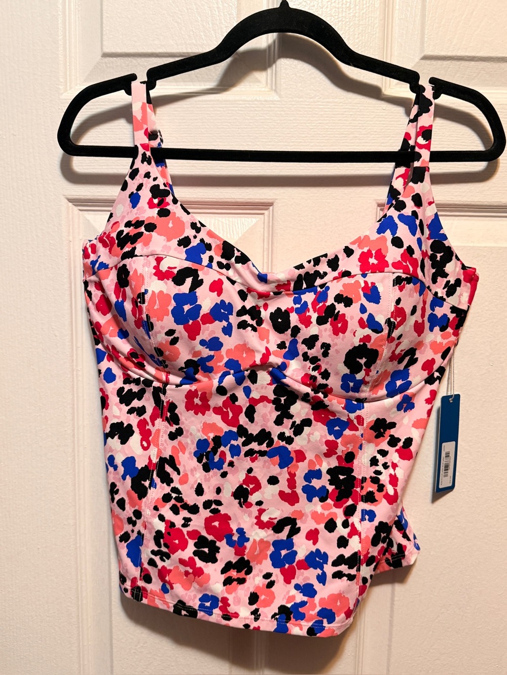 Birdsong Pink Floral Swim Tank 34I